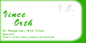 vince orth business card